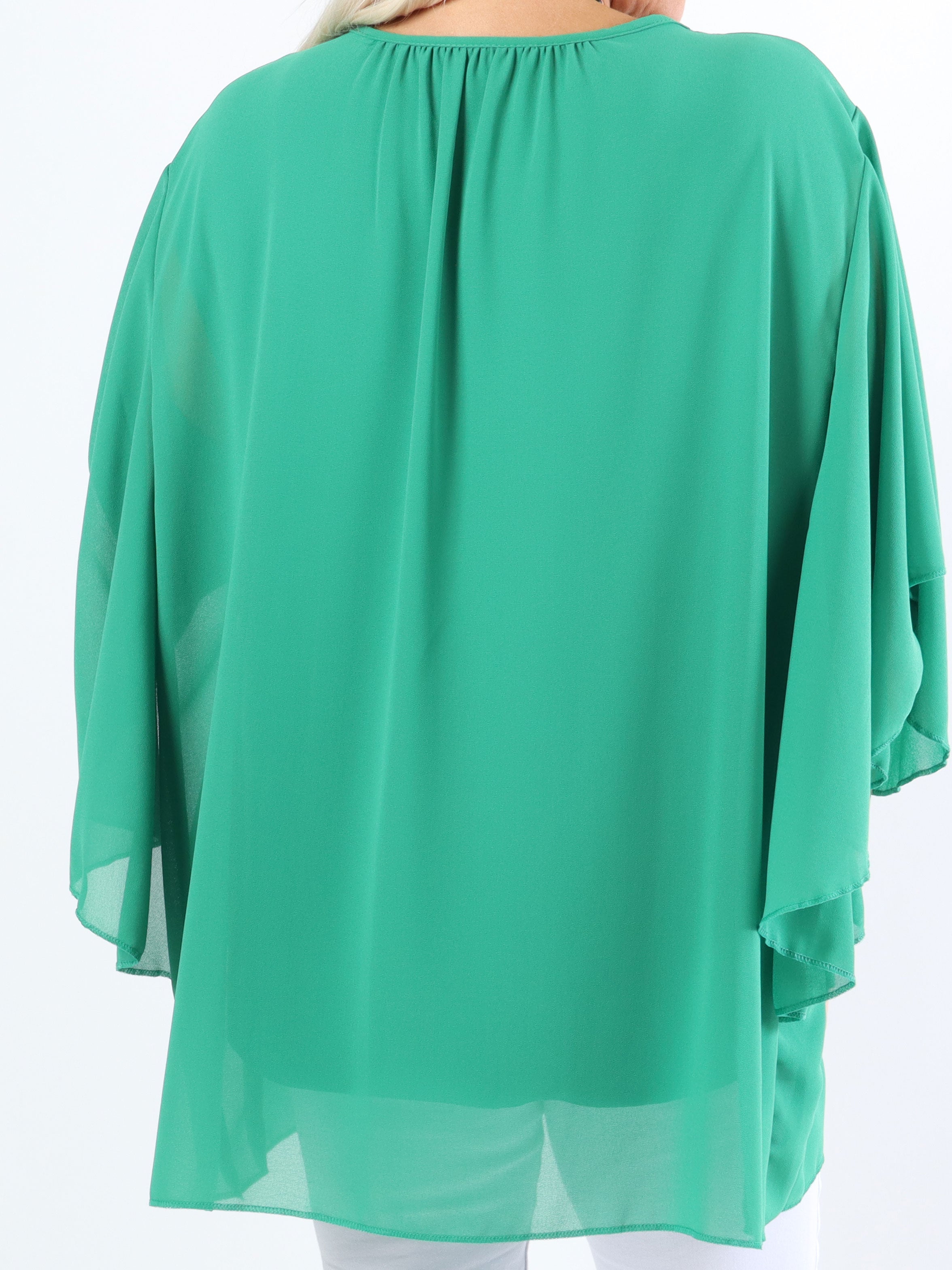 Annis - Sød plus size tunika i løs pasform i chiffon